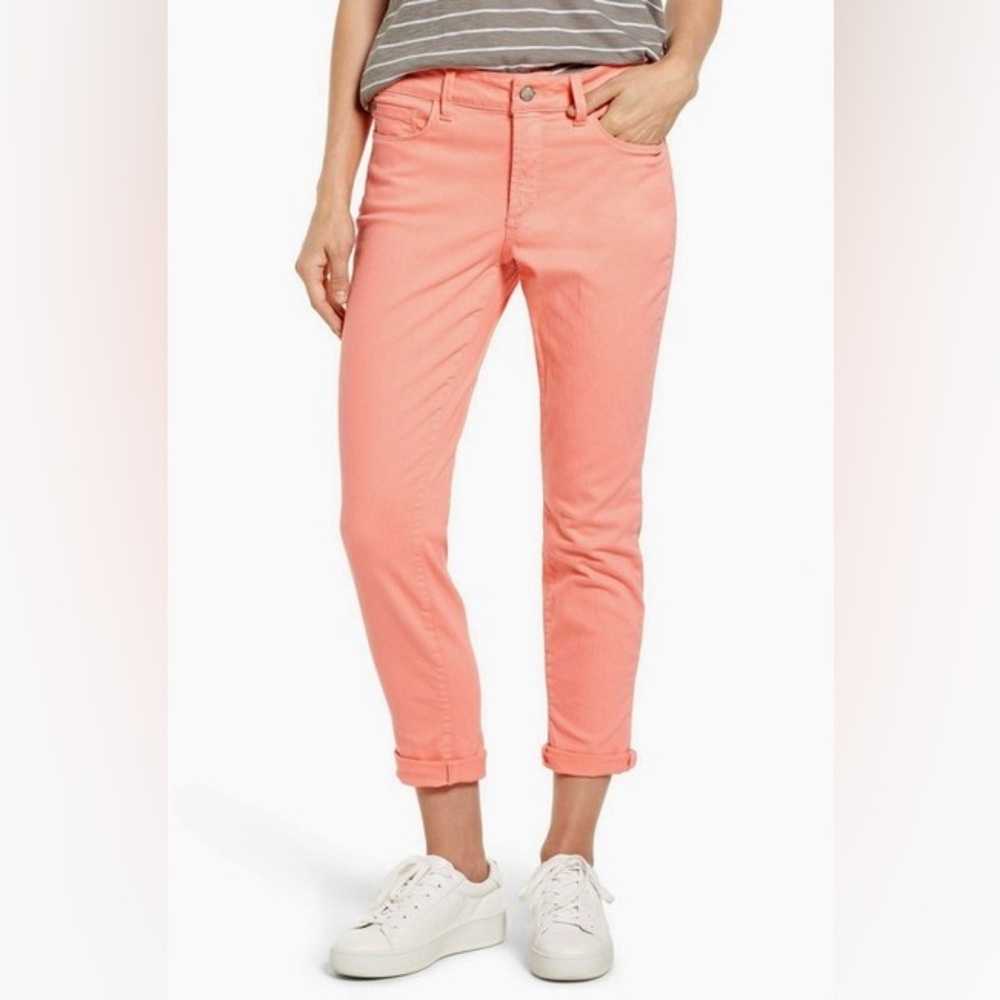 NYDJ Women's Alina Convertible Ankle Jeans in Pale Guava sz 2 nwt